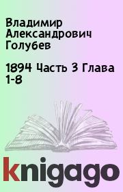 Книга - 1894 Часть 3 Глава 1-8.  Владимир Александрович Голубев  - прочитать полностью в библиотеке КнигаГо