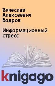 Книга - Информационный стресс.  Вячеслав Алексеевич Бодров  - прочитать полностью в библиотеке КнигаГо