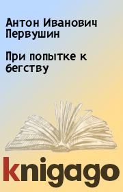 Книга - При попытке к бегству.  Антон Иванович Первушин  - прочитать полностью в библиотеке КнигаГо
