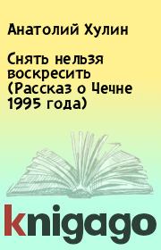 Книга - Снять нельзя воскресить (Рассказ о Чечне 1995 года).  Анатолий Хулин  - прочитать полностью в библиотеке КнигаГо