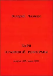 Заря правовой реформы. Валерий Николаевич Чалидзе