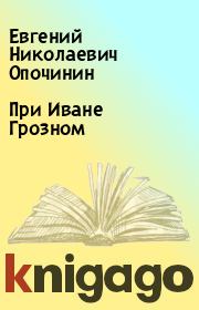 Книга - При Иване Грозном.  Евгений Николаевич Опочинин  - прочитать полностью в библиотеке КнигаГо