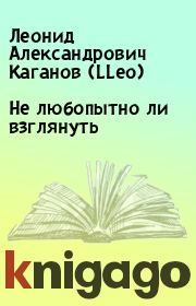 Книга - Не любопытно ли взглянуть.  Леонид Александрович Каганов (LLeo)  - прочитать полностью в библиотеке КнигаГо