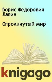 Книга - Опрокинутый мир.  Борис Федорович Лапин  - прочитать полностью в библиотеке КнигаГо