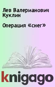 Книга - Операция «снег».  Лев Валерианович Куклин  - прочитать полностью в библиотеке КнигаГо