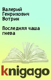 Книга - Последняя чаша гнева.  Валерий Генрихович Вотрин  - прочитать полностью в библиотеке КнигаГо