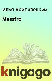 Книга - Maestro.  Илья Войтовецкий  - прочитать полностью в библиотеке КнигаГо