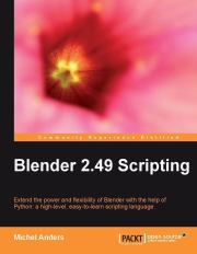 Написание скриптов для Blender 2.49. Michel Anders
