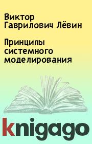 Книга - Принципы системного моделирования.  Виктор Гаврилович Лёвин  - прочитать полностью в библиотеке КнигаГо