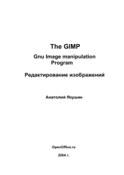 The GIMP: Gnu Image manipulation Program. Редактирование изображений. Анатолий Якушин