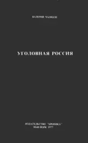 Уголовная Россия. Валерий Николаевич Чалидзе