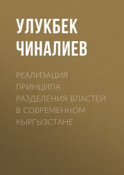 Реализация принципа разделения властей в современном Кыргызстане. Улукбек Чиналиев