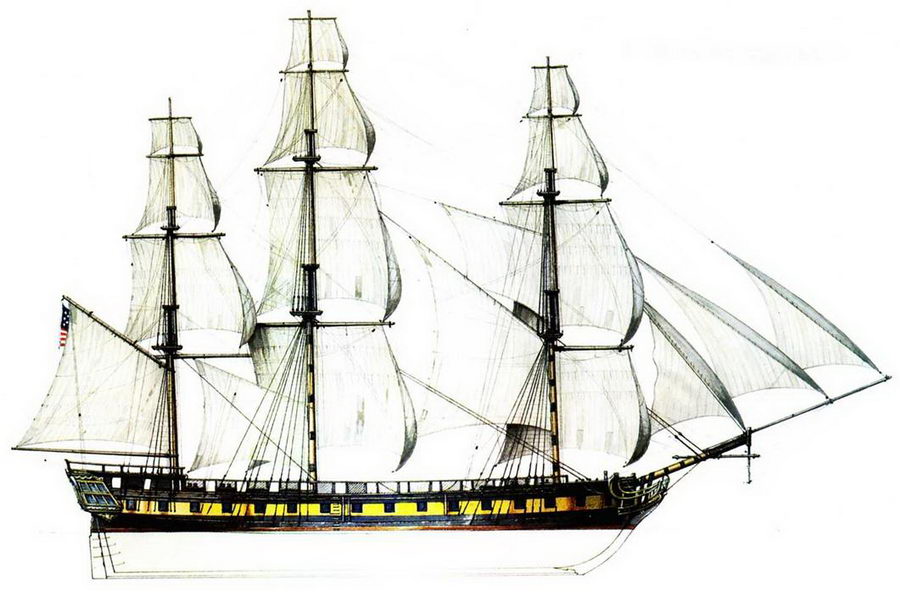 Книгаго: Американские фрегаты 1794 – 1826. Иллюстрация № 52