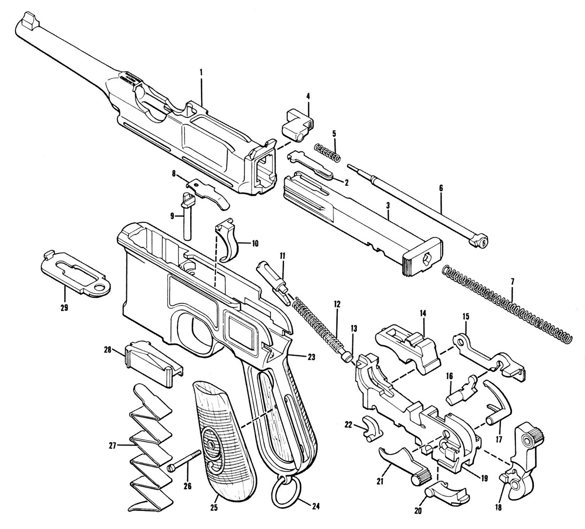 Книгаго: Mauser C96: Устройство. Иллюстрация № 2